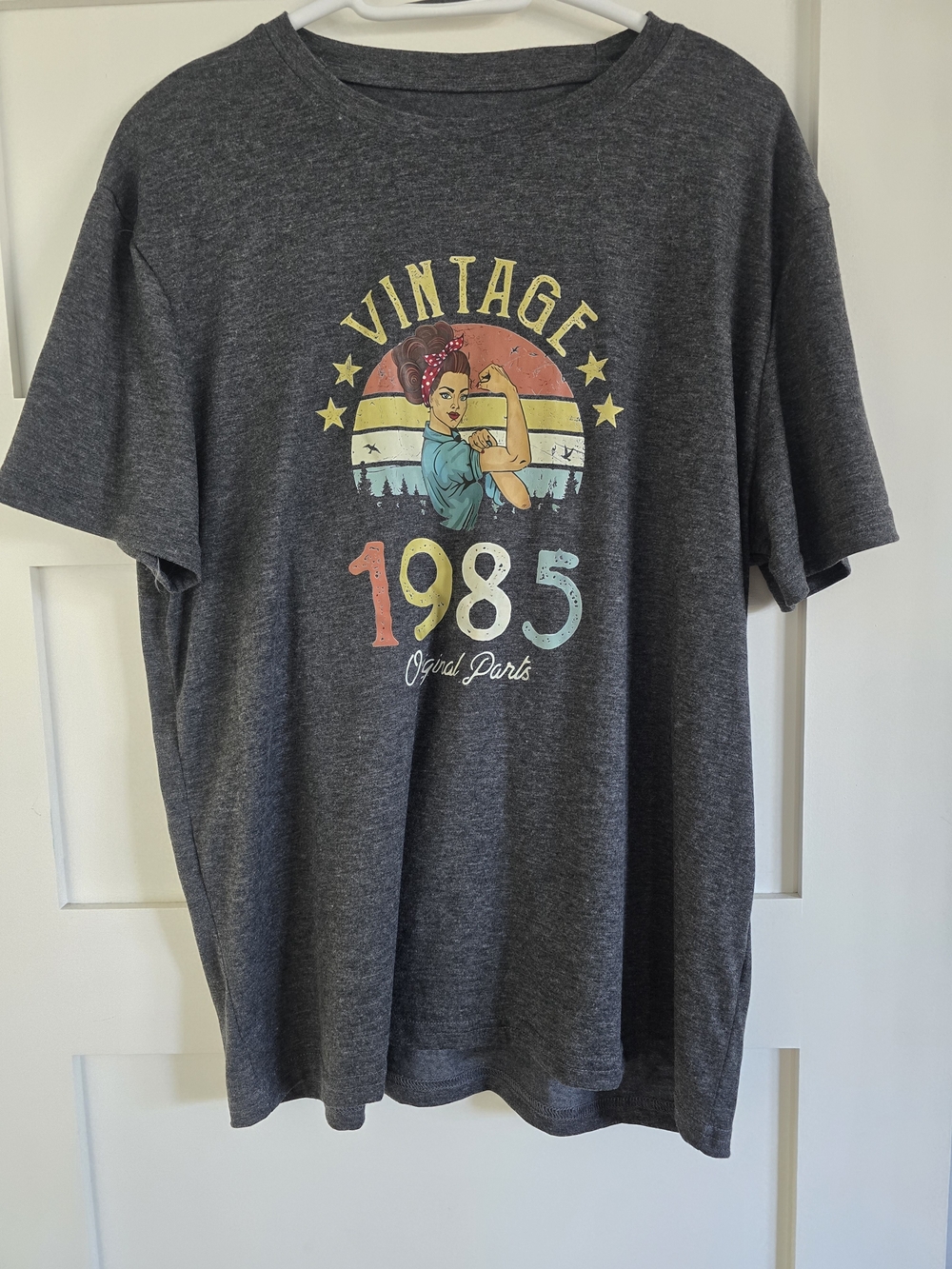 Vintage 1985 Graphic Tee - Charcoal